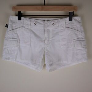 Y2K Tyte Corduroy Low Rise Shorts White Size 11 Waist 15.5" Rise 7.5"